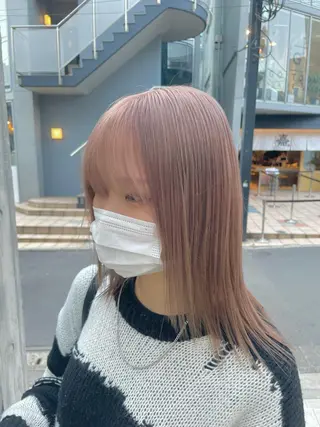 セミロング カラー ザクザクレイヤー 🍀/ブリーチ/小田のヘアスタイル