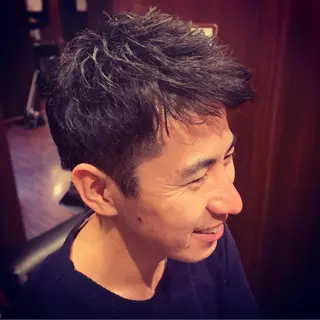 ショート パーマ メンズ HIROGINZA ヒロ銀座 青山所属・マツオ リュウホウ🐉のヘアスタイル