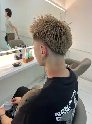 ショート メンズ メンズ/パーマ /フェード/岡山秀人のヘアスタイル