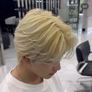 ミディアム ⭐️メンズ特化⭐️ パーマ　カラーのヘアスタイル