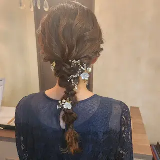 ミディアム ヘアアレンジ 田井中 悠紀のヘアスタイル