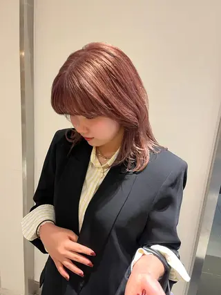 ミディアム カラー sabo ladies salon所属・ヨシカ/透明感カラー 酸性ストレートのヘアスタイル