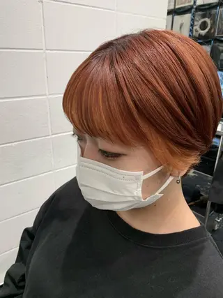 ショート カラー ヘアアレンジ 艶ハイトーン/ヘア アレンジAYAKAのヘアスタイル