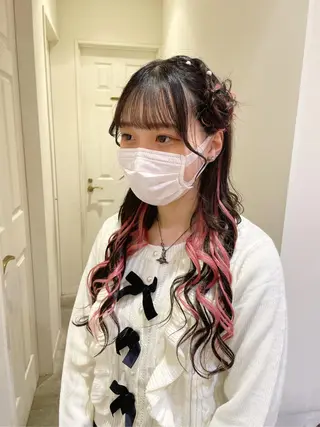 ロング ヘアアレンジ エクステ/ハイトーン 🐏☁️miminaのヘアスタイル