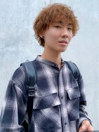 ショート カラー パーマ メンズ 栄/矢場町 三井太朗のヘアスタイル