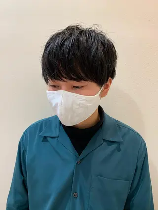 ショート メンズ R-5 shonandai所属・🍋透け感カラー🍃 オリーブ🍐Kahoのヘアスタイル