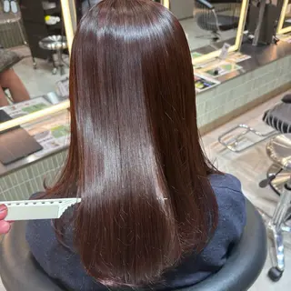 セミロング カラー 髪質改善/縮毛矯正/ 韓国ヘア/矢野のヘアスタイル