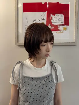 ミディアム カラー 新宿/ハイトーン /パーマ/戸羽のヘアスタイル