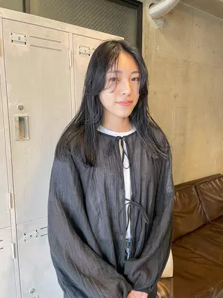 セミロング カラー パーマ/レイヤー 岩山丈一郎のヘアスタイル