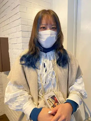 セミロング カラー ヘアアレンジ 韓国ヘア×髪質 改善🇰🇷シオリのヘアスタイル