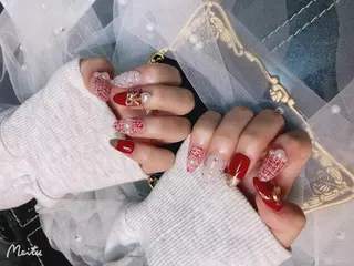 ミディアム パンダ ネイルのネイルデザイン