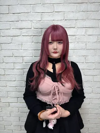 ロング 🌶推しカラー RINA🌶´-のヘアスタイル