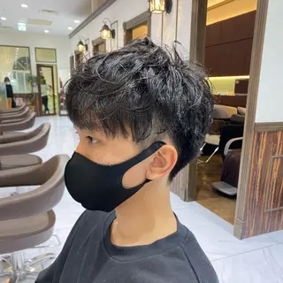 パーマ メンズ 山崎 航のヘアスタイル