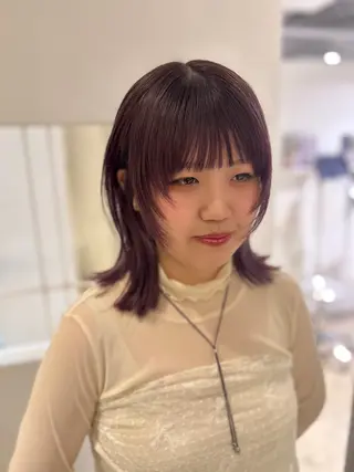 ミディアム カラー はな ∕カットモデル募集中のヘアスタイル