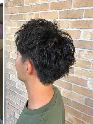 ショート カラー パーマ メンズ ❣️倉敷❣️美髪 カラー能登一成のヘアスタイル