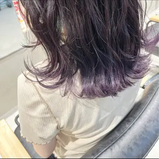 セミロング カラー ヘアアレンジ 似合わせ＋韓国カット ニシヤマ　マイのヘアスタイル