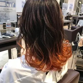 ミディアム 所渉/韓国レイヤー /ウルフカットのヘアスタイル