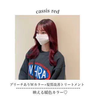 セミロング カラー ヘアアレンジ Ella所属・nana【艶髪】/ レイヤー/縮毛矯正のヘアスタイル