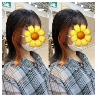 ミディアム カラー 村山 茉衣のヘアスタイル
