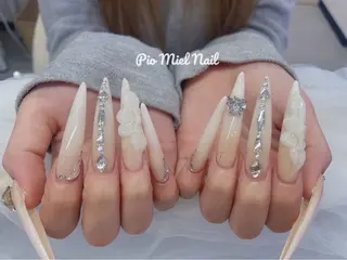 ロング HANA 長さだしのネイルデザイン