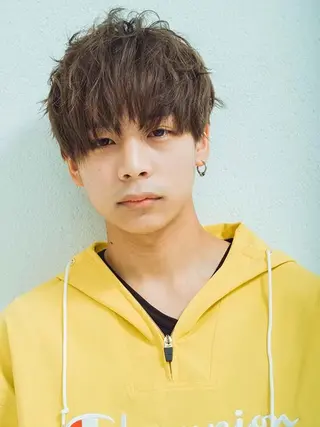 カラー メンズ パーマ/ダブルカラー ブリーチ⭐️海斗のヘアスタイル