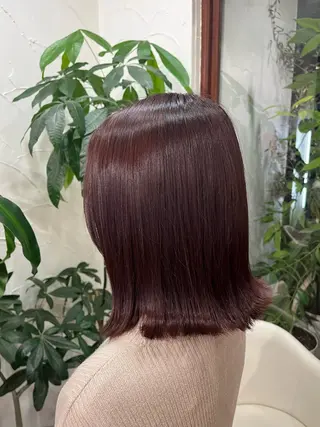 カラー 透明感/低ダメージ インナー🩵角田紗雪のヘアスタイル