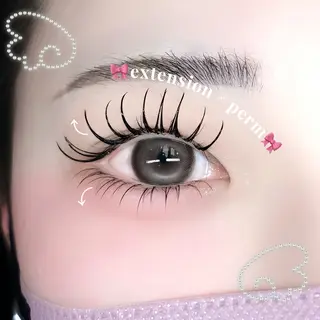 マツエク・マツパ FaB 千葉店所属・🩶LEDエクステ& 上下パーマRAN🪽のマツエク・マツパデザイン