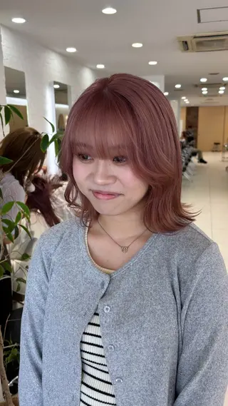 ミディアム 森田さち /金山/ハイトーンのヘアスタイル