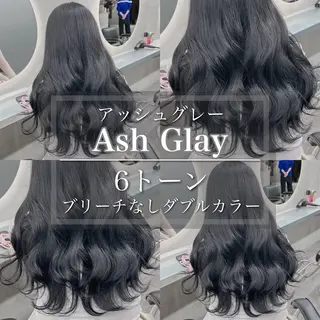 ロング グレージュ 透明感 ブリーチなし田島晃汰のヘアスタイル