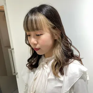 ロング カラー GO TODAY SHARE SALON 原宿本店所属・ブリーチ/ハイトーン 艶カラー/ユリナのヘアスタイル