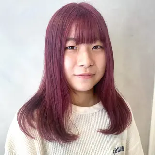セミロング カラー デザインカラー/パー マ🦖外岡咲希🦖のヘアスタイル