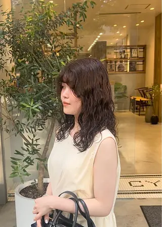 ミディアム パーマ/名古屋パーマ / コデラ ナナホのヘアスタイル