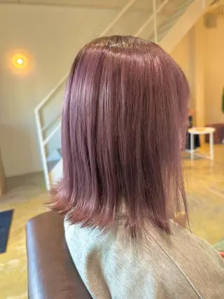 セミロング カラー ヘアアレンジ Design Color🐰アユミのヘアスタイル