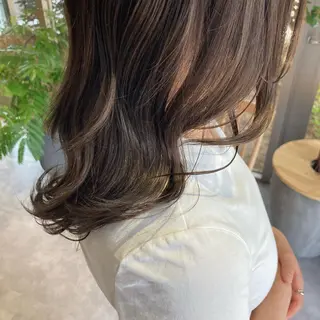 ミディアム カラー たかはし まいのヘアスタイル