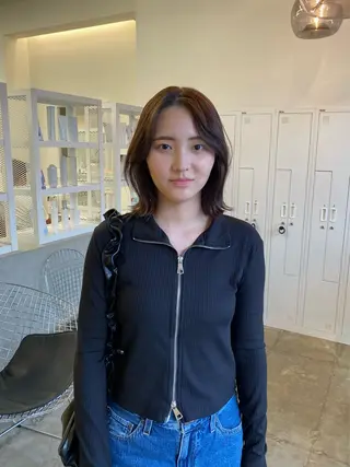 ミディアム カラー サトウ リョウのヘアスタイル