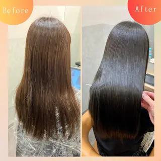 ロング 自然で柔らかい縮毛 矯正✨松尾郁哉のヘアスタイル