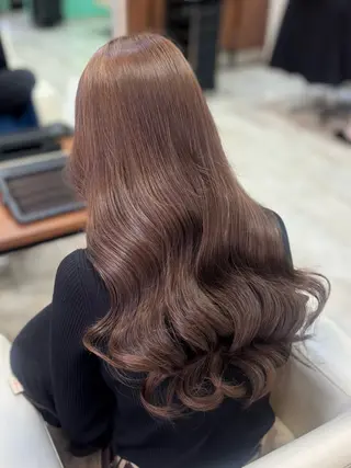 ロング カラー 髪質改善縮毛５０％ OFF/吉田 響歌♡のヘアスタイル