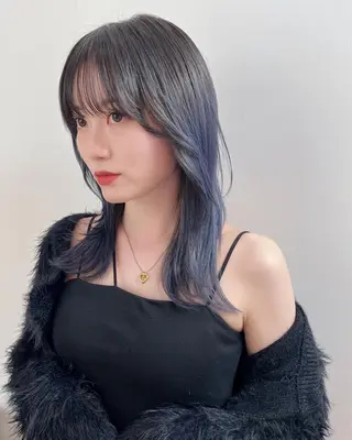 ミディアム カラー 韓国ヘア/耳ツボジュ エリー♡ayumuのヘアスタイル