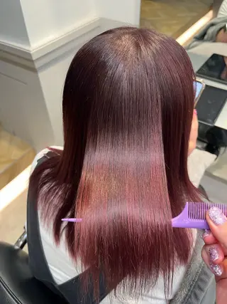 セミロング カラー マミ☁️ヘアセット /お呼ばれヘア/銀座のヘアスタイル