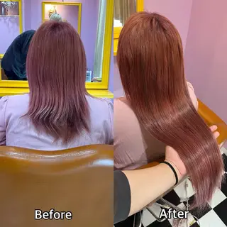 ロング シール＋ちび編み込み エクステ梅田🐨のヘアスタイル