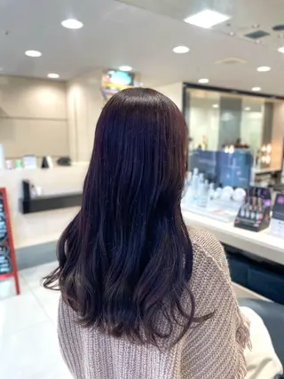 ロング カラー クロスパーマ/うる艶 カラー/Kurumiのヘアスタイル