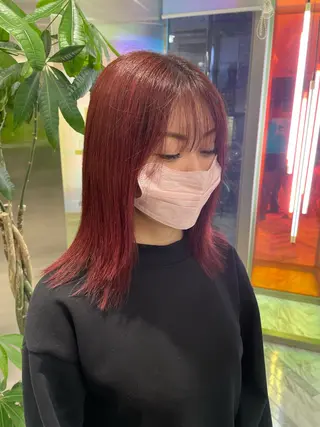 ロング カラー フェザーショート⚡️ REONのヘアスタイル