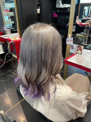 ミディアム カラー 森 亜紗美のヘアスタイル