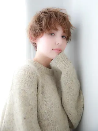 ショート カラー パーマ 山下 直人のヘアスタイル