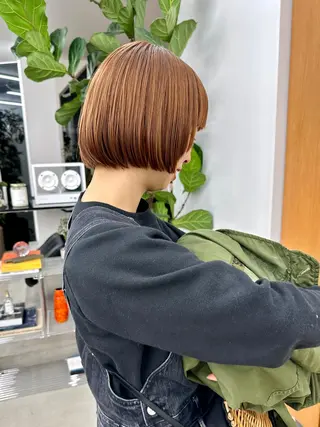 ショート カラー ボブ/レイヤー/ケア パーマ/リュウタのヘアスタイル