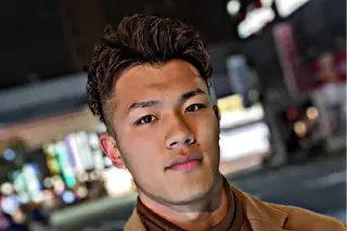 ショート カラー パーマ メンズ 田知本 遼のヘアスタイル