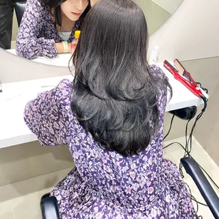 ミディアム カラー 髪質改善絹髪質感TR レイヤーカット/熊澤のヘアスタイル