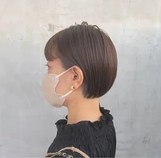 ショート 切りっぱなしボブ 👩🏼ミニボブのヘアスタイル