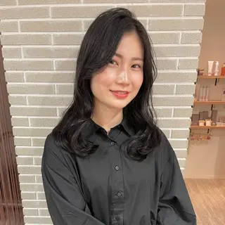 ミディアム カラー 大人可愛い/レイヤー /ブリーチ/溝口誠二のヘアスタイル