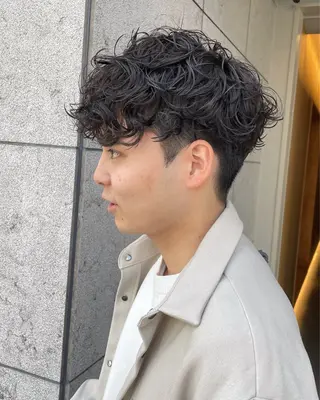 パーマ メンズ 安藤 琢真のヘアスタイル